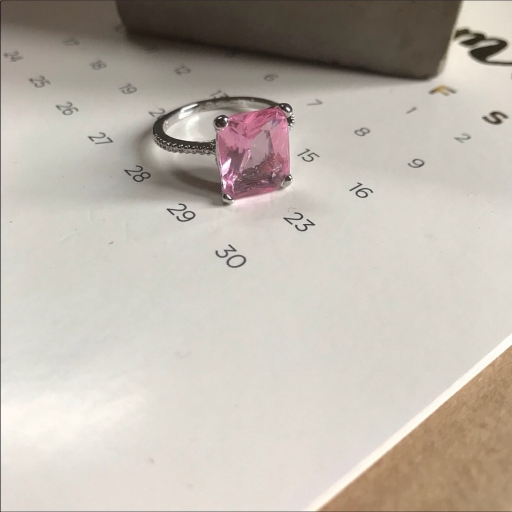 ๐๐Sterling Silver plated Pink Ring ๐๐๐๐ - Picture 7 of 8